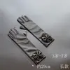 Luvas Infantis para Meninas, Grossas Hepburn Curtas Elegantes Renda Vestido de Noite Cheongsam Acessórios, Passarela Cetim Estilo Coreano