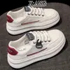 Zapatos Blancos de Piel Genuina para Mujer 2026 Primavera y Verano Nuevo Estilo Transpirables Versátiles Tenis de Suela Gruesa Zapatos Deportivos Casuales para Mujer