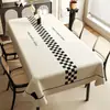 Toalha de mesa estilo americano no atacado, à prova d'água e de óleo, jogo americano para mesa de jantar sem lavagem, retangular de PVC estampado, toque de luxo leve e de alta qualidade, toalha de mesa para mesa de centro