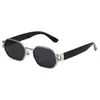 Gafas Han Meng Marco Metálico Pequeño Estilo Europeo y Americano Gafas Poligonales Moda Sentido Avanzado Gafas de Sol Gafas de Sol Personalizadas para Fotografía Callejera