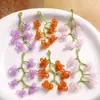 Flor de campo fresca rama larga flor diy tejido a mano horquilla de cuentas accesorios para el cabello pendientes material venta al por mayor