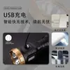 Linterna LED de alta intensidad, recargable por USB, reflector exterior de largo alcance con luz lateral, luz de trabajo, luz dual amarilla, lámpara portátil