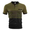 Camisa Polo de Manga Corta con Estampado de Rayas para Hombre de Verano Transfronteriza Amazon Camiseta de Manga Corta Camisa Polo Casual de Negocios