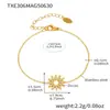 Misterioso Set de Collar, Pulsera y Anillo de Girasol de Zirconia con un Diseño Elegante, Hecho de Acero Inoxidable y Oro de 18 Quilates, Versátil para Uso Internacional