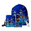 Mochila de estudiante con diseño de robot cósmico astro 3D transfronterizo, de tres piezas