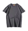 Camiseta de manga corta con cuello redondo, doble cara, mercerizada, 200g, 50 unidades, estilo americano, deportiva, casual, cómoda, clásica, moderna, con logo estampado