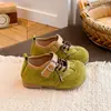 Zapatos Pequeños de Cuero Estilo Coreano Patchwork para Niñas Primavera/Otoño 2026 Nuevo Estilo Suela Suave Transpirables Casuales Zapatos de Bebé Estampado de Leopardo Cómodos Modernos