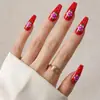 Unhas Usáveis Estilo Europeu e Americano com Degradê Floral, Cor Sólida, Realçadoras da Pele, Sensação de Alto Padrão, Adesivos de Unhas Postiças Usáveis, Peças de Unhas Usáveis para Nail Art