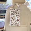 Caja de Pañuelos para Coche con Estampado de Leopardo Transfronteriza Caja de Pañuelos Colgante de Felpa para Asiento de Coche Bolsa Colgante de Pañuelos para Coche Paquete de Pañuelos