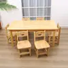 Mesa de Madera Maciza para Jardín de Infancia Mesa y Silla de Madera para Niños Mesa de Aprendizaje Mesa de Juegos Mesa de Juguetes Mesa y Silla de Madera Maciza para Jardín de Infancia