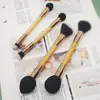 Brocha de Polvo Esponja Brocha para Rubor Multifuncional Brocha de Esponja Doble Cara Brocha para Fijar Maquillaje Herramienta de Belleza