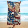 Temu Exclusivo Transfronterizo Microfibra Cuadrado Toalla de Playa Chal Toalla Material Cuadrado Serie del Día de la Independencia de América