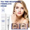 West & Month Crema para Ojos Hexapéptido de Árbol de Té Reafirmante Desalinización Esquina Líneas Finas Reparación Cuidado de la Piel de los Ojos Crema para Ojos