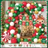 Amazon Transfronterizo Set de Globos Navideños Cadena de Globos Navideños Globos de Látex de 12 Pulgadas Rojos y Verdes