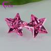 Color forma estrella de cinco puntas circón piedra desnuda Wuzhou gema CZ circón rosa triángulo piedra blanca forma champán Circón