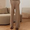 Outono e Inverno Novas Mulheres Caxemira Larga Perna Calças Casual Solid Color Cintura Alta Malha Leggings Loose Exterior Lã Calças da moda