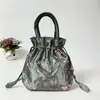 Bolso de Mano para Mujer Bolso Pequeño Bolso de Mano Estilo Étnico Bolso Bordado Bolso de Mamá Bolso Cubo para Mujer Cierre de Cordón Bolso para Teléfono Móvil Hanfu
