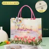 Bolsa de Lona Personalizada con Diseño Impreso, Bolsa de Compras Ecológica, Bolsa de Lona, Bolsa Impresa Multicolor, Bolso de Mano Publicitario Cultural y Creativo, Hecho a Medida