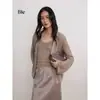 Cárdigan de punto calado minimalista Bie para mujer, una chaqueta fina, cubierta protectora solar, prenda exterior holgada, top de manga larga