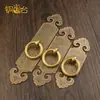 Muebles Antiguos Chinos Dinastía Ming y Qing Estantería Clásica Gabinete Armario Puerta de Gabinete de Cobre Puro Manija Plana de Cobre Manija Retro