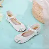 [Qianzi] Novedad Primavera y Verano 2024 Dinastía Han Combinación Traje Antiguo Estilo Chino Dinastías Han y Tang Zapatos de Tela Bordados Tacón Bajo Zapatos para Mujer