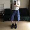Shorts Esportivos Masculinos de Verão Retrô Soltos Tamanho Plus Vários Bolsos Comprimento Médio Versáteis Calças Cargo Retas de Cinco Pontos