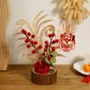2024 Año Nuevo Festival de Primavera Año Nuevo suministros decoración decoración de escritorio inauguración de la casa apertura fortuna fruta acebo fruta roja al por mayor