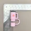 Tapa de pajita más vendida de Amazon Stanley caricatura creativa taza de hielo tapa de pajita tapón de polvo en stock