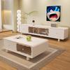 Mueble de TV estilo crema con envío gratuito, mesa de centro combinada, para sala de estar, moderno y sencillo, de diseño francés, para apartamento pequeño.