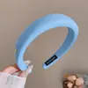 Diadema de corona alta estilo coreano, diadema de borde ancho, diadema para lavarse la cara con dientes, accesorio para el cabello de tela a cuadros de alta gama