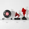 Gramófono Retro Vertical Simple Disco de Vinilo Lujo Ligero Adorno Creativo Modelo Escritorio Sala de Estudio Modelo Sala Venta