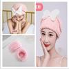 Gorro Secador de Pelo Nuevo de Coral con Lazo Gorro de Baño Absorbente de Agua Secado Rápido Moda para Mujer Pañuelo para la Cabeza para Baño y Lavado de Cabello