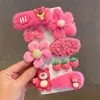 Pinza de Garra de Oso de Fresa Grande Lindo Clip de Pelo de Dibujos Animados de Felpa Dulce Pinza de Tiburón para Niñas 2026 Nuevos Accesorios para el Cabello Pasador de Pelo