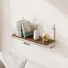 Estante de pared tabla de madera de una sola tabla sala de estar mesita de noche estante de soporte sin perforación estante flotante de pared para el hogar