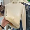 Suéter de Forro Polar con Cuello Alto Medio para Mujer Otoño/Invierno 2026, Camisa Base Gruesa Ajustada, Top de Punto Versátil para Usar con Abrigos