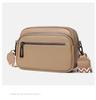 Bolsa Quadrada Pequena Transfronteiriça, Nova Moda Bolsa de Ombro Transversal em Couro Genuíno, Elegante, Simples e Versátil Bolsa de Axila, Couro de Vaca Grande Capacidade Bolsa Feminina