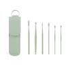Herramienta para recoger orejas, portátil para el hogar, juego de púas de acero inoxidable, púas para orejas, juego de cucharas para orejas