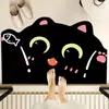 Alfombrilla de Suelo de Barro de Diatomeas con Forma Especial de Gato de Dibujos Animados para Baño del Hogar Puerta del Inodoro Alfombrilla Absorbente Antideslizante Alfombra de Entrada