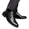 Zapatos de Hombre Estilo Coreano Modernos Zapatos de Cuero Negro de Negocios Zapatos Casuales Transpirables con Agujeros Huecos Sandalias de Cuero Nuevas de Verano para Hombre