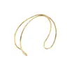 Brazalete Metálico Brillante Transfronterizo Nuevo Europeo y Americano Moda Nicho Pulsera de Brazo Abierta en Forma de Ola Decoración de Brazo Más Vendida Europea y Americana