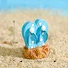 Decorações de paisagens em miniatura: prancha de surf, veleiro, conchas do mar, gaivotas, série de praia e litoral com tema oceânico, pequenos enfeites, feito à mão