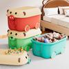 Caixa de armazenamento de brinquedos infantis para uso doméstico Caixa de acabamento de roupas de bebê com roldana Snack Books Cesta de caixa de armazenamento de grande capacidade
