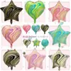Nuevo Globo de Aluminio de 18 pulgadas Color Ágata Forma de Corazón Estrella de Cinco Puntas Decoración de Ambiente para Tienda Accesorios Venta al por Mayor Transfronteriza
