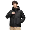 Jaqueta de Penas Fashion com Capuz Nova de Inverno para Homens, Penugem de Pato Branca, Casaco Estiloso Versátil Resistente ao Frio Quente para Trabalho para Homens