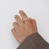 Anel de corrente da moda feminino nicho temperamento de alta qualidade personalidade anel aberto ajustável estilo japonês luxo leve anel para o dedo indicador