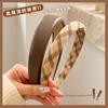 Diadema de Color Café con Leche Estilo Francés para Mujer, Nueva Diadema Versátil de Alta Altura Craneal 2023, Accesorio Retro para el Cabello para Mechones Sueltos