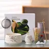 Conjunto de Cerâmica para Matcha Ferramentas de Chá Tigela de Matcha Conjunto de Batedor de Matcha Tigela de Chá Japonesa Mexedor de Pó de Matcha