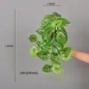 Colgante de Pared de Enredadera de Ratán Artificial Planta Verde Artificial Hoja de Manzana Manzano Cesta Colgante Enredadera Pared Rábano Verde Hoja de Siete Estrellas Colgando en la Pared