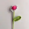 Ramo de Manzanillas y Margaritas de Lana Tejidas a Mano, Terminado, como Regalo para Amigos y Mejores Amigas, Flores Artificiales de Lana Tejidas