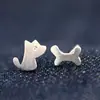 Joia de Orelha Minimalista Original, Brincos Assimétricos de Osso de Cachorrinho Fofo, Brincos Femininos, Personalizados e Versáteis
